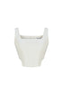 Snowdrop square collar crop top